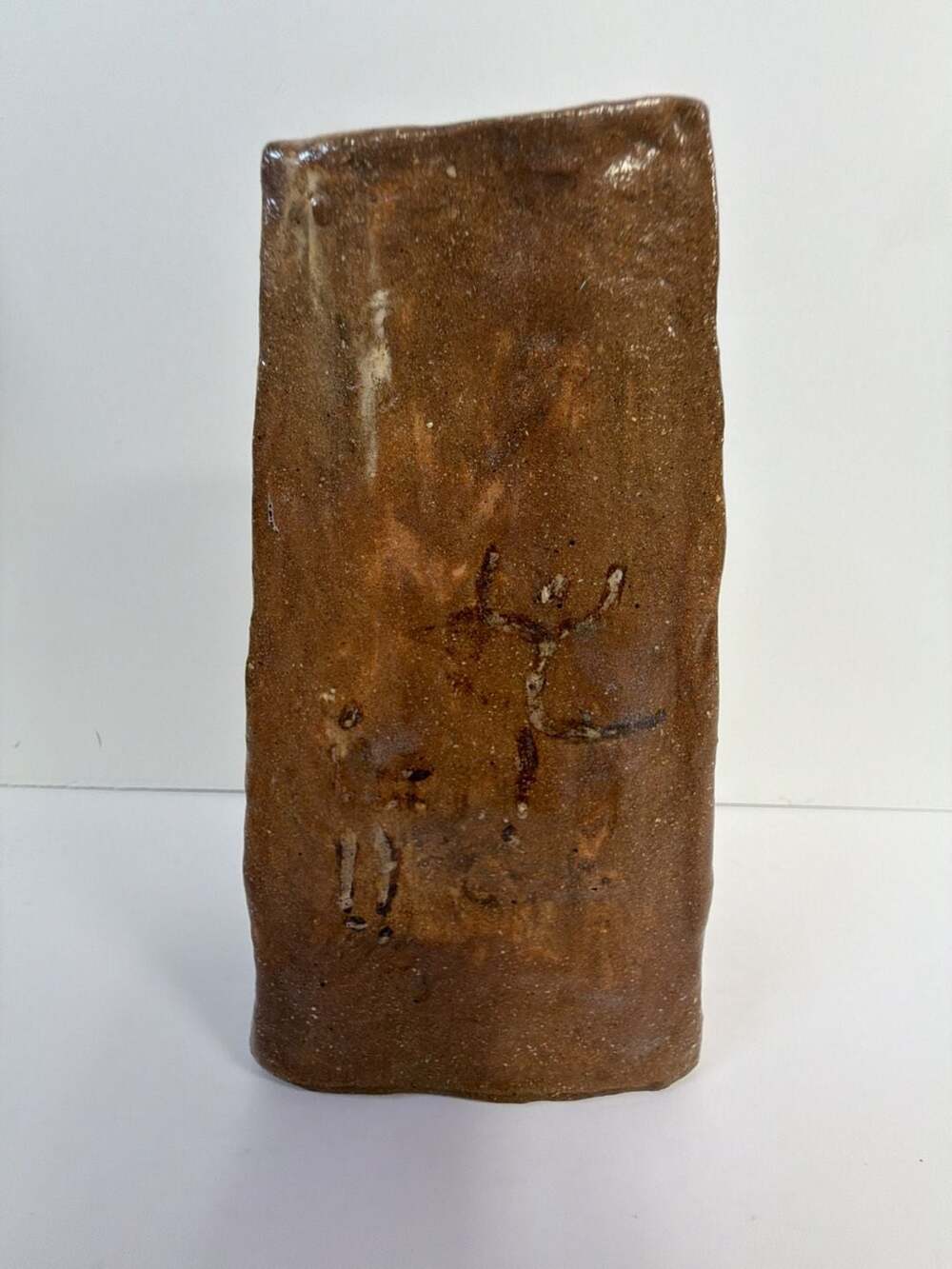 Handmade Studio Pottery Vase Signed Arlene Brown Glazed Stoneware